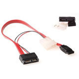 Advanced cable technology Micro SATA(6+7) male - SATA(7) + 5,25  male (2 pins)Micro SATA(6+7) male - SATA(7) + 5,25  male (2 pins) (AK3417)